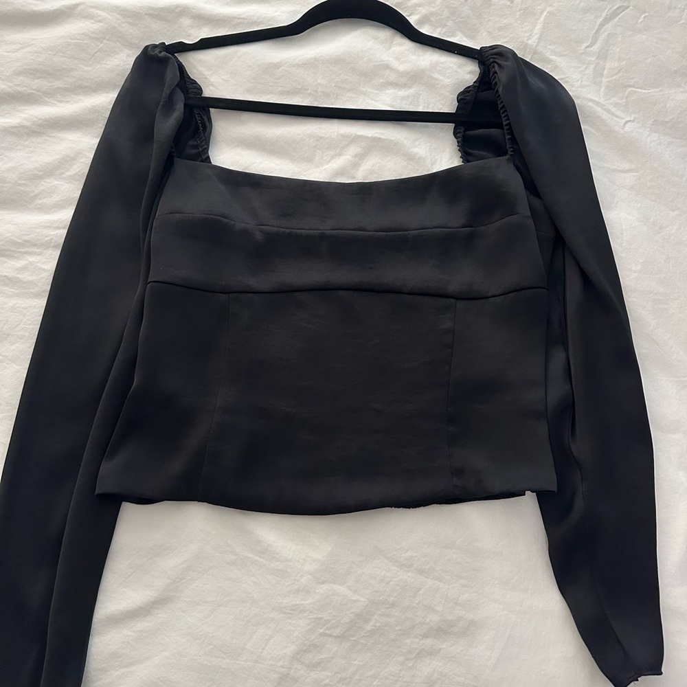 Wilfred Black Satin Blouse